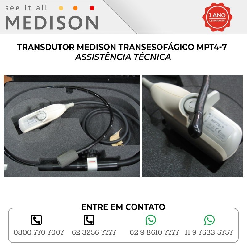 ASSISTENCIA TECNICA TRANSDUTOR MEDISON TRANSESOFAGICO MPT4 7