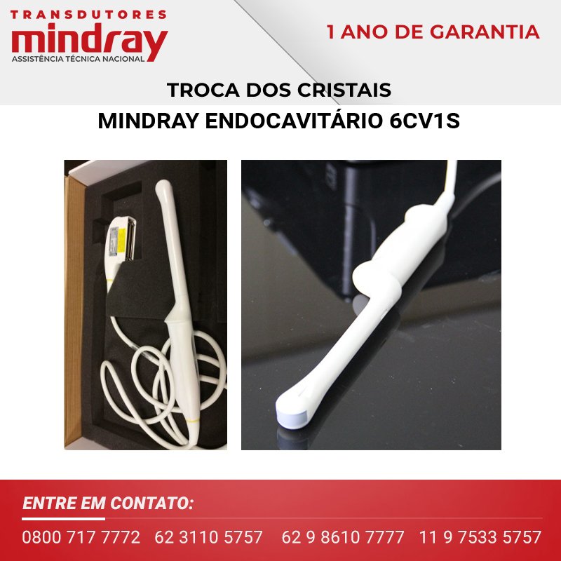 CRISTAL TRANSDUTOR MINDRAY ENDOCAVITÁRIO 6CV1S