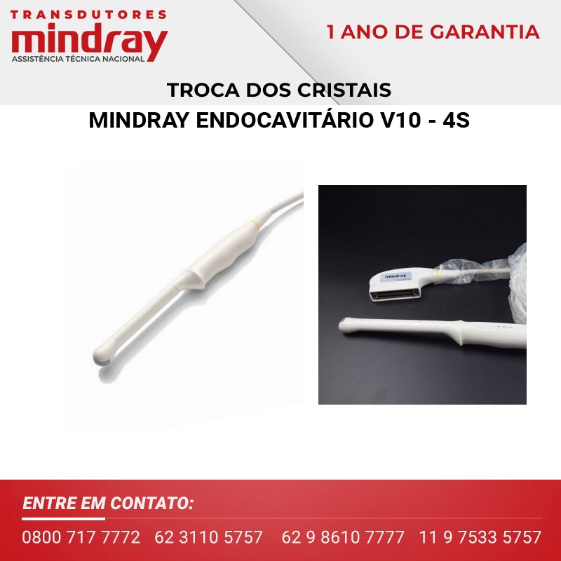 CRISTAL TRANSDUTOR MINDRAY ENDOCAVITÁRIO V10 4S
