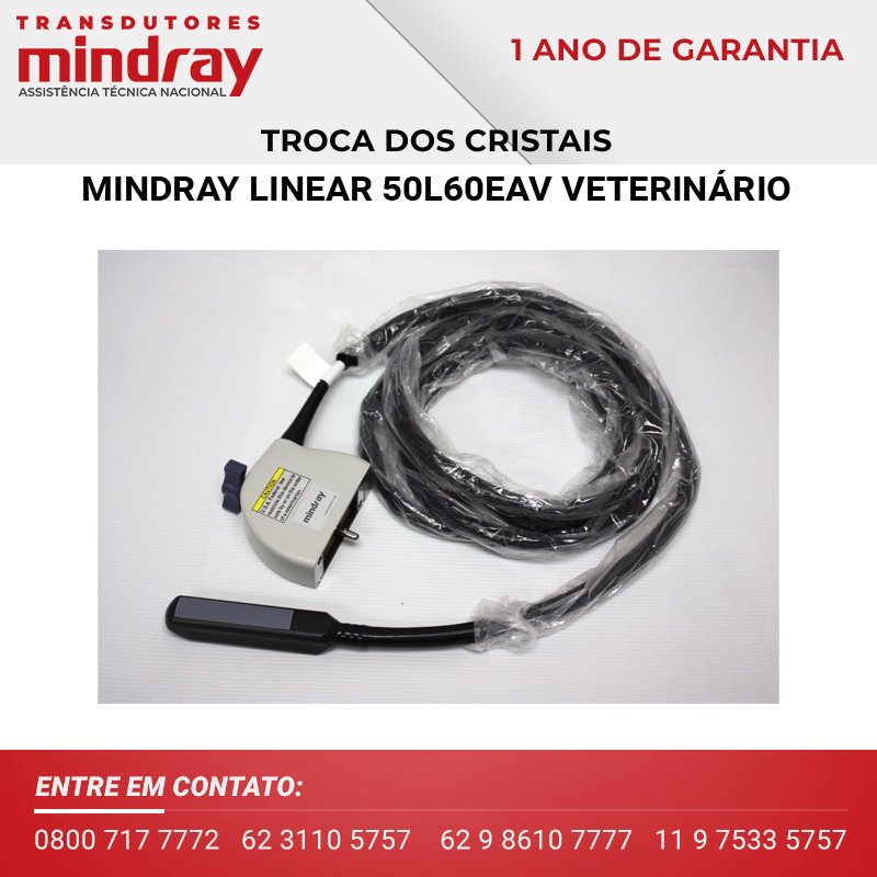 CRISTAL TRANSDUTOR MINDRAY LINEAR 50L60EAV VETERINÁRIO