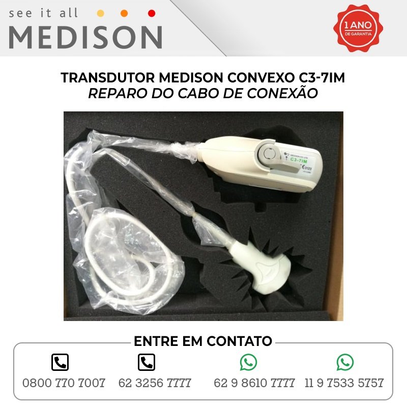 REPARO DO CABO DE CONEXAO TRANSDUTOR MEDISON CONVEXO C3 7IM
