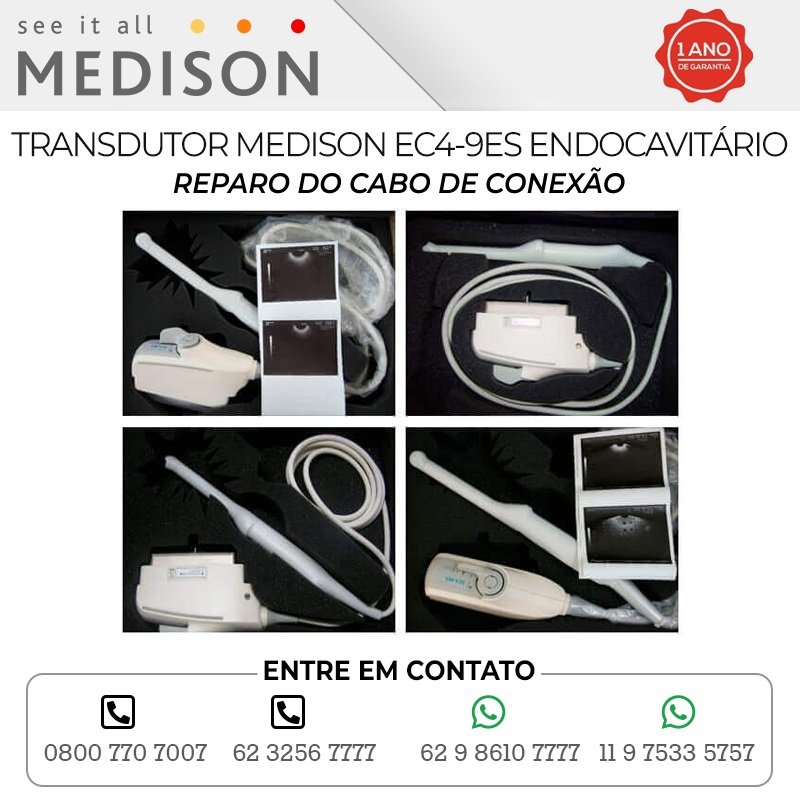 REPARO DO CABO DE CONEXAO TRANSDUTOR MEDISON EC4 9ES ENDOCAVITÁRIO