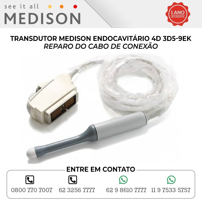 REPARO DO CABO DE CONEXAO TRANSDUTOR MEDISON ENDOCAVITÁRIO 4D 3D5 9EK