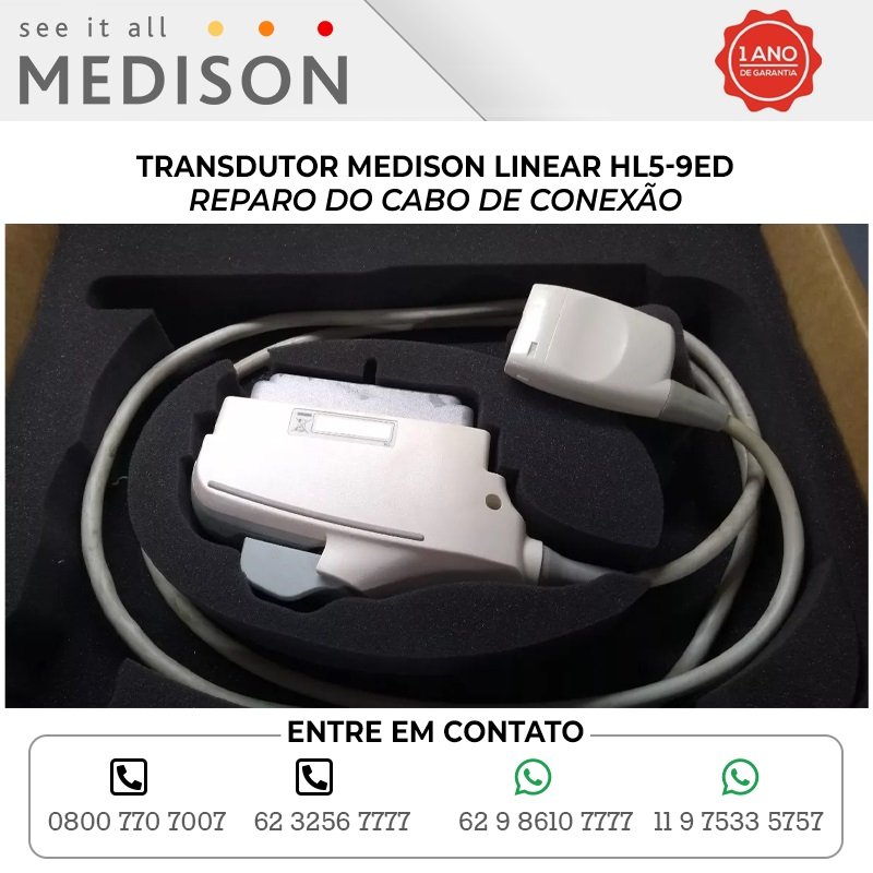 REPARO DO CABO DE CONEXAO TRANSDUTOR MEDISON LINEAR HL5 9ED