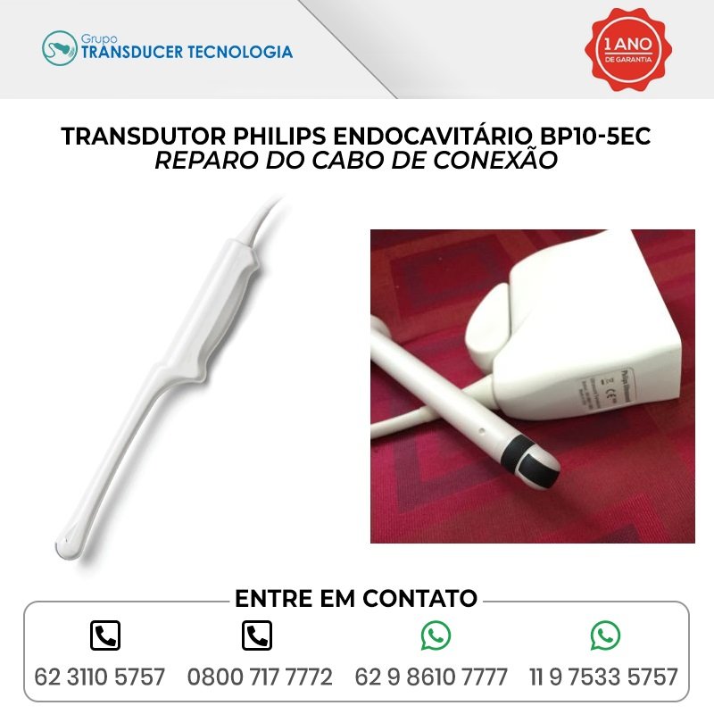 REPARO DO CABO DE CONEXAO TRANSDUTOR PHILIPS ENDOCAVITARIO BP10 5EC