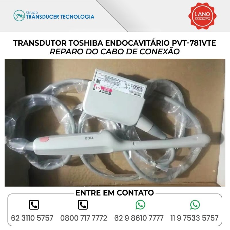 REPARO DO CABO DE CONEXAO TRANSDUTOR TOSHIBA ENDOCAVITARIO PVT 781VTE