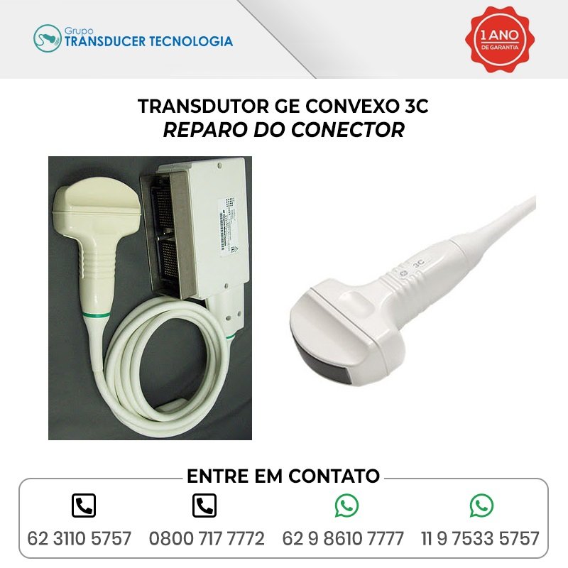 REPARO DO CONECTOR TRANSDUTOR GE CONVEXO 3C