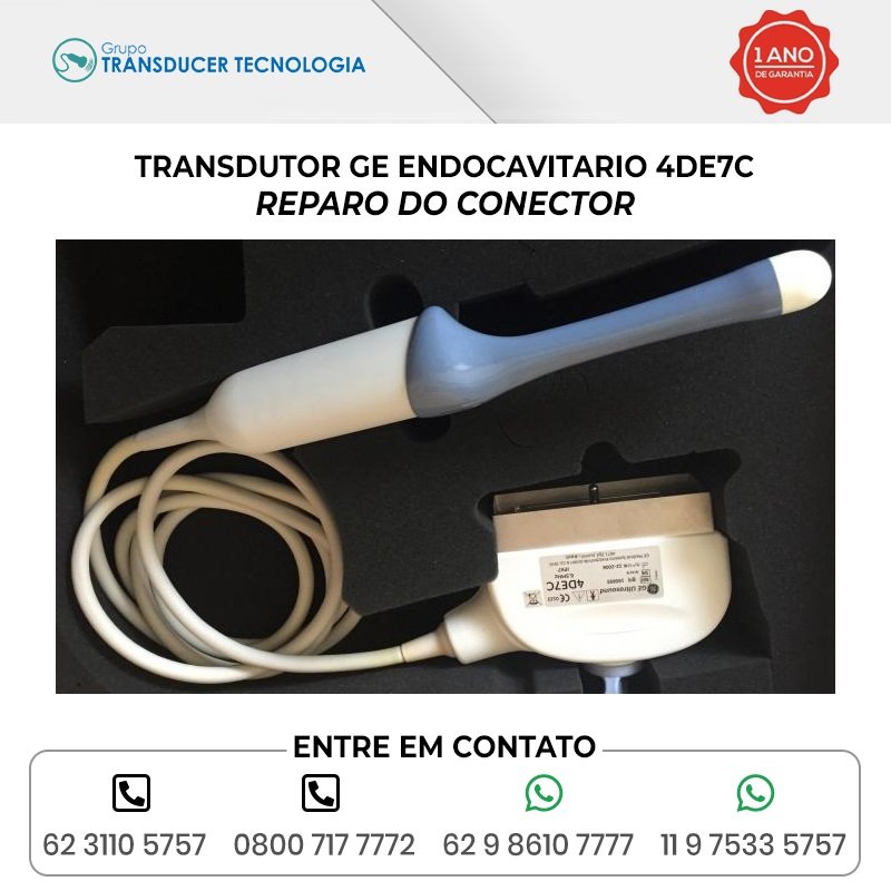 REPARO DO CONECTOR TRANSDUTOR GE ENDOCAVITARIO 4DE7C