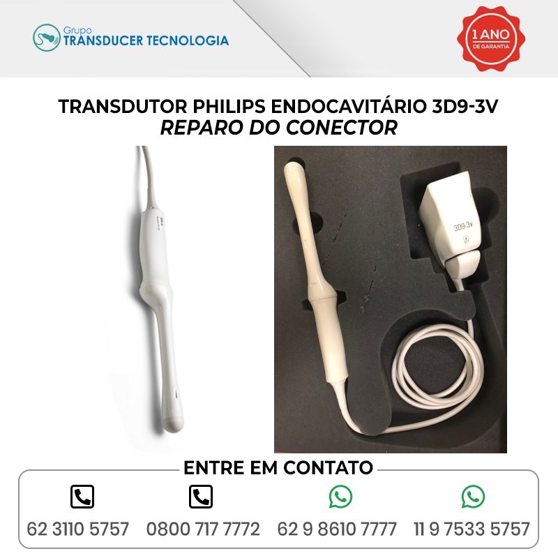 REPARO DO CONECTOR TRANSDUTOR PHILIPS ENDOCAVITARIO 3D9 3V