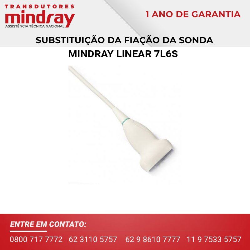 SUBSTITUIÇÃO DA FIAÇÃO TRANSDUTOR MINDRAY LINEAR 7L6S