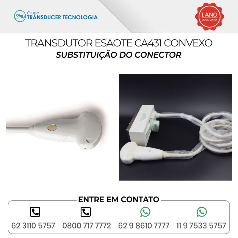 SUBSTITUICAO DO CONECTOR TRANSDUTOR ESAOTE CA431 CONVEXO