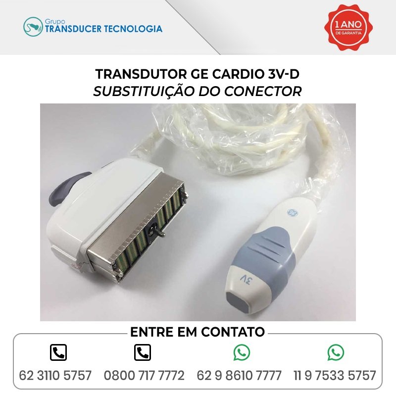 SUBSTITUICAO DO CONECTOR TRANSDUTOR GE CARDIO 3V D