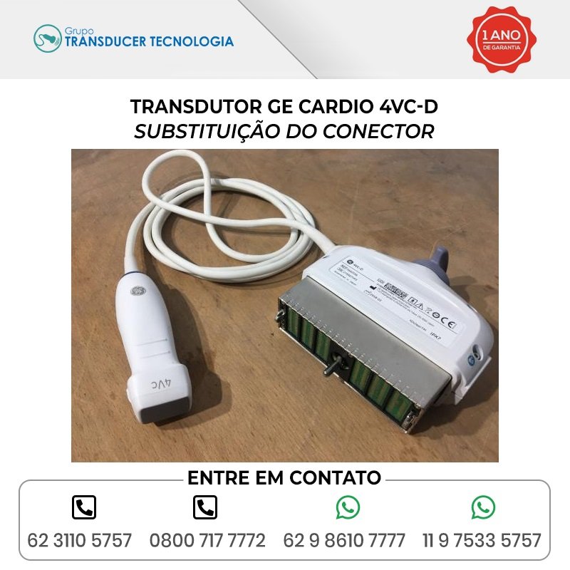 SUBSTITUICAO DO CONECTOR TRANSDUTOR GE CARDIO 4VC D