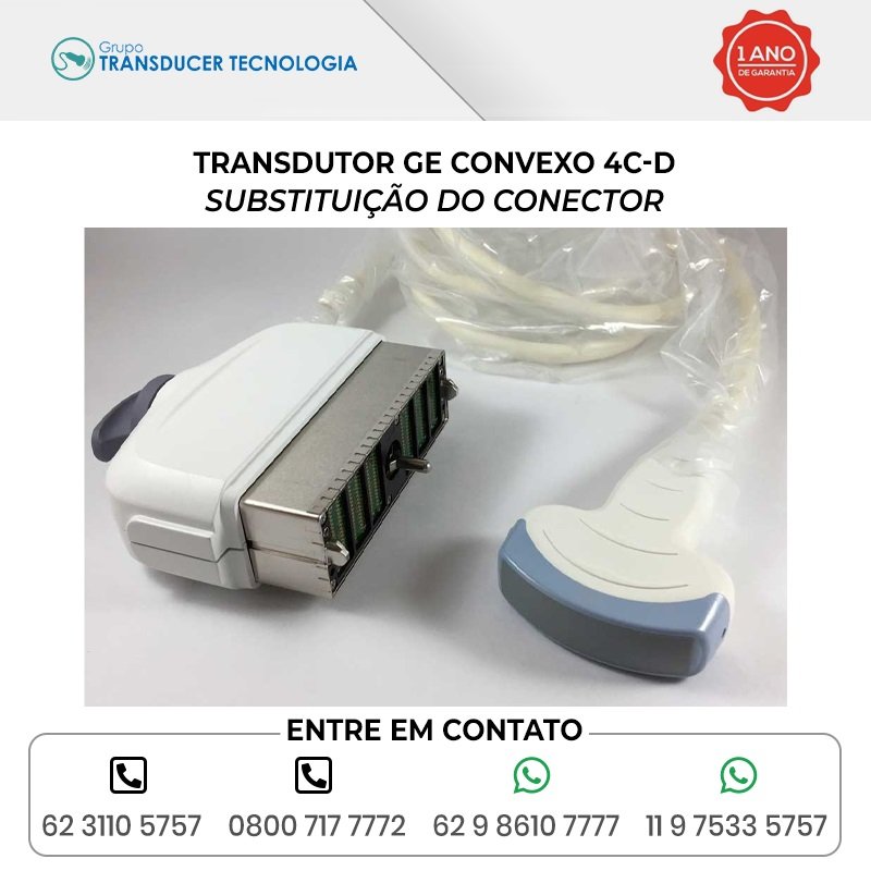 SUBSTITUICAO DO CONECTOR TRANSDUTOR GE CONVEXO 4C D