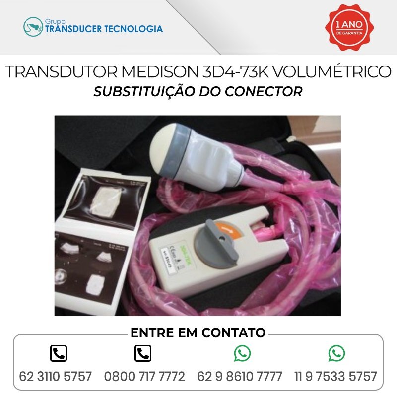 SUBSTITUICAO DO CONECTOR TRANSDUTOR MEDISON 3D4 73K VOLUMETRICO