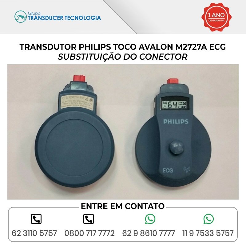 SUBSTITUICAO DO CONECTOR TRANSDUTOR PHILIPS TOCO AVALON M2727A ECG