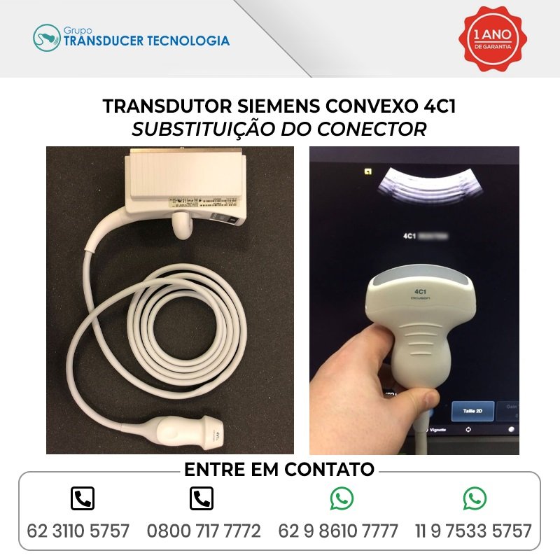 SUBSTITUICAO DO CONECTOR TRANSDUTOR SIEMENS CONVEXO 4C1