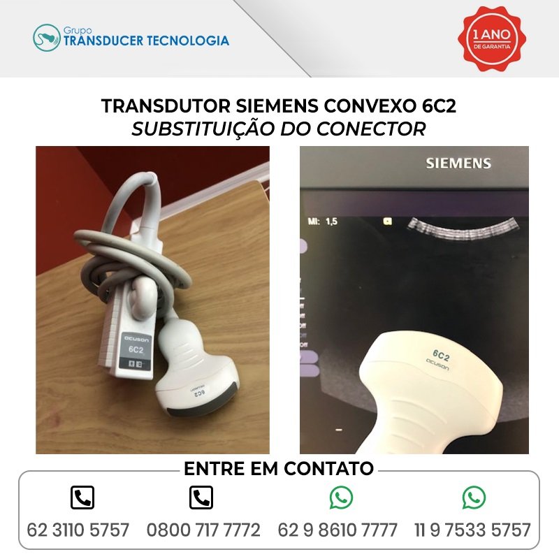 SUBSTITUICAO DO CONECTOR TRANSDUTOR SIEMENS CONVEXO 6C2