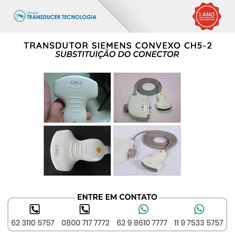 SUBSTITUICAO DO CONECTOR TRANSDUTOR SIEMENS CONVEXO CH5 2