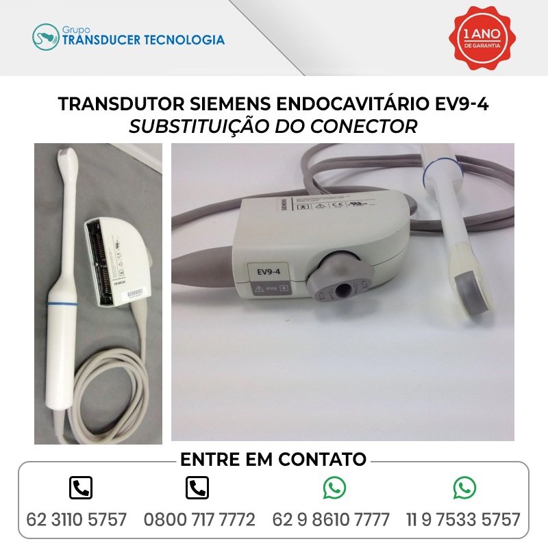 SUBSTITUICAO DO CONECTOR TRANSDUTOR SIEMENS ENDOCAVITARIO EV9 4