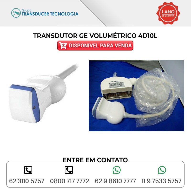 TRANSDUTOR GE VOLUMETRICO 4D10L DISPONIVEL PARA VENDA