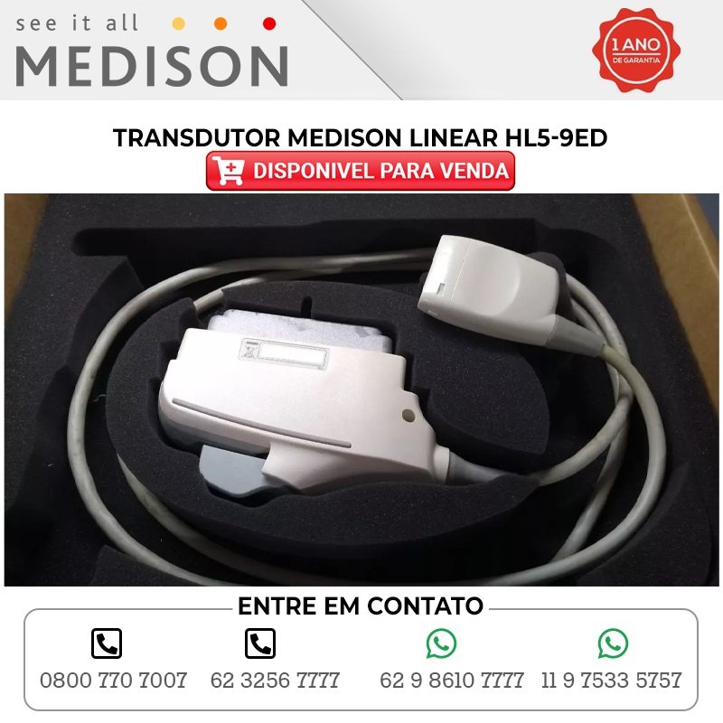 TRANSDUTOR MEDISON LINEAR HL5 9ED DISPONÍVEL PARA VENDA