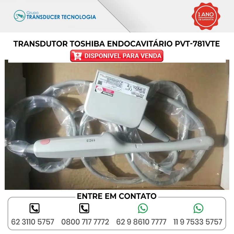 TRANSDUTOR TOSHIBA ENDOCAVITARIO PVT 781VTE DISPONIVEL PARA VENDA