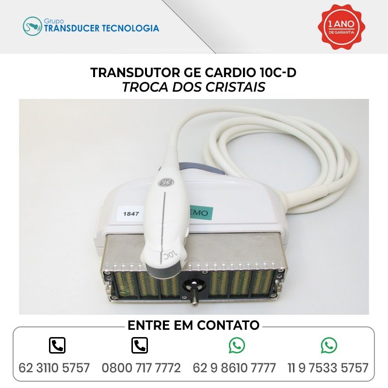 TROCA DOS CRISTAIS TRANSDUTOR GE CARDIO 10C D