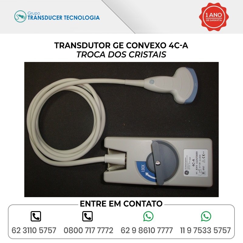 TROCA DOS CRISTAIS TRANSDUTOR GE CONVEXO 4C A