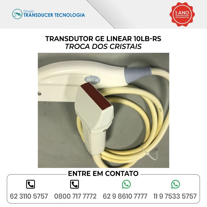 TROCA DOS CRISTAIS TRANSDUTOR GE LINEAR 10LB RS