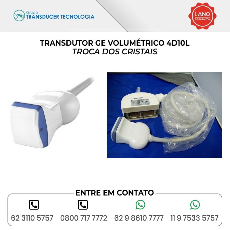 TROCA DOS CRISTAIS TRANSDUTOR GE VOLUMETRICO 4D10L