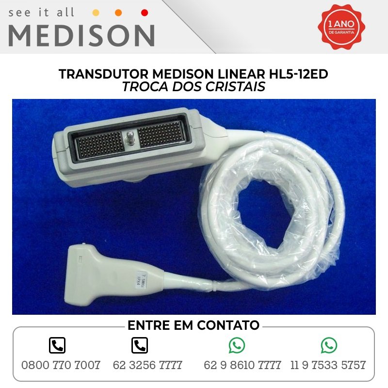 TROCA DOS CRISTAIS TRANSDUTOR MEDISON LINEAR HL5 12ED