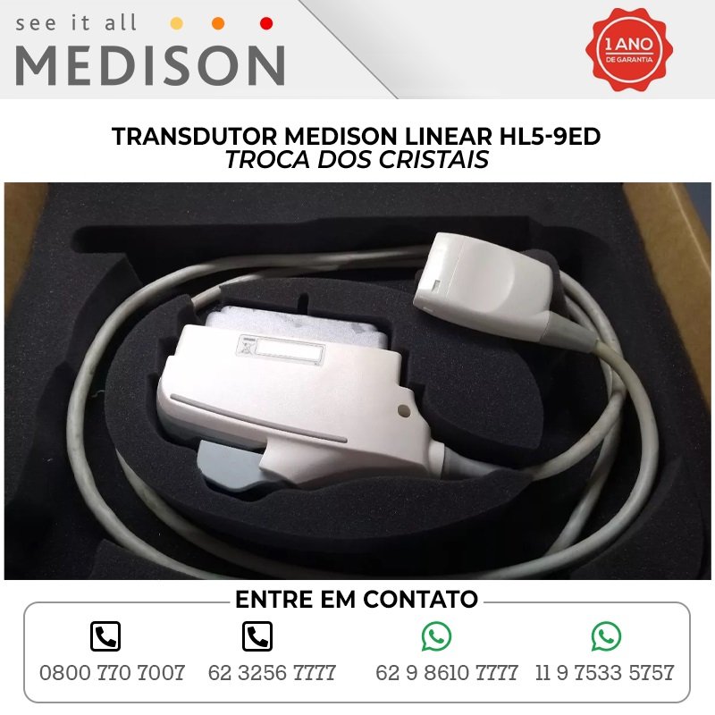 TROCA DOS CRISTAIS TRANSDUTOR MEDISON LINEAR HL5 9ED
