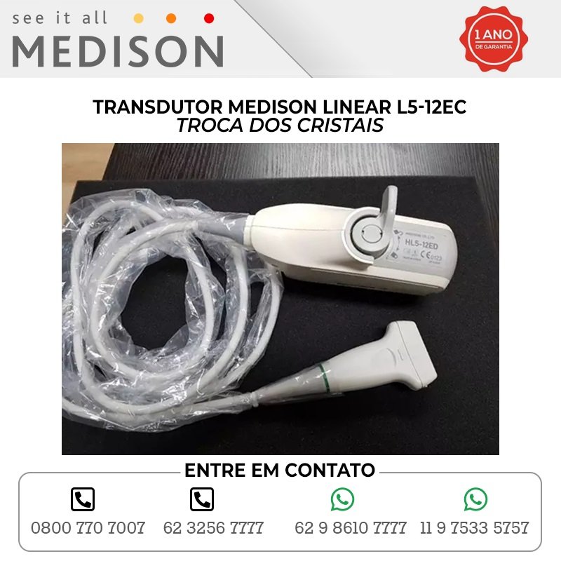 TROCA DOS CRISTAIS TRANSDUTOR MEDISON LINEAR L5 12EC