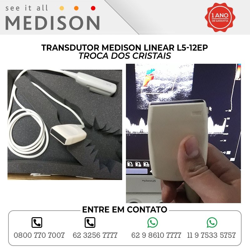 TROCA DOS CRISTAIS TRANSDUTOR MEDISON LINEAR L5 12EP