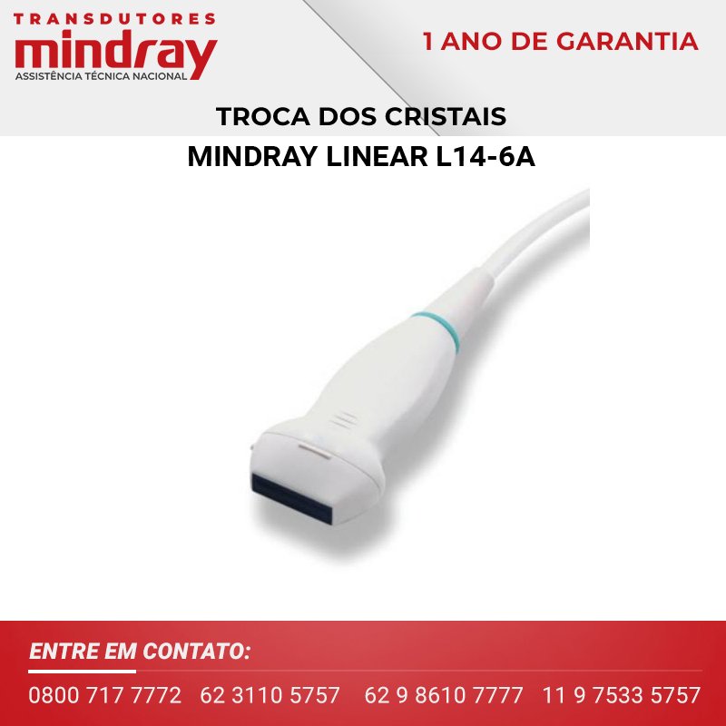 TROCA DOS CRISTAIS TRANSDUTOR MINDRAY LINEAR L14 6A