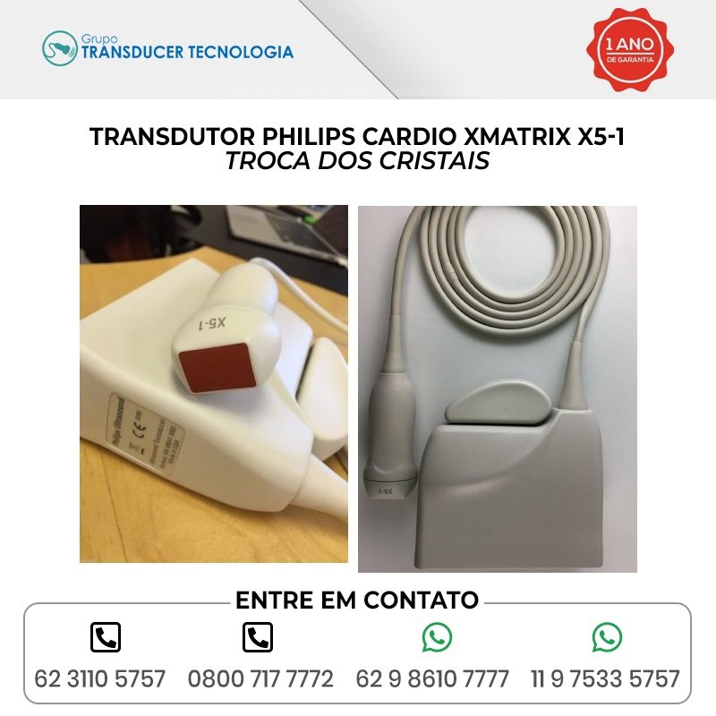 TROCA DOS CRISTAIS TRANSDUTOR PHILIPS CARDIO XMATRIX X5 1