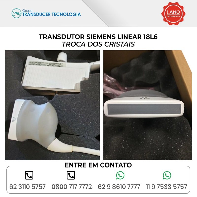 TROCA DOS CRISTAIS TRANSDUTOR SIEMENS LINEAR 18L6