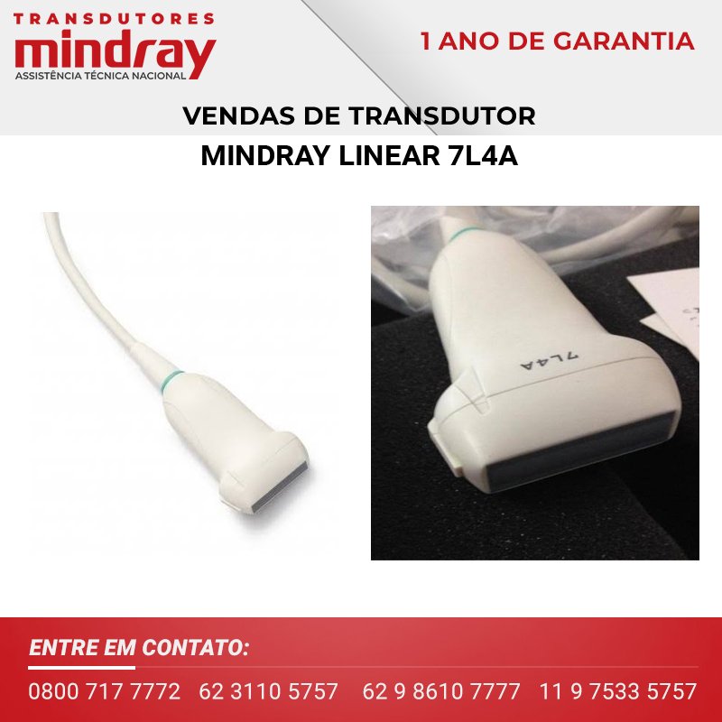 VENDAS DE TRANSDUTORES MINDRAY LINEAR 7L4A