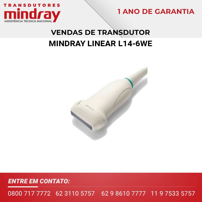 VENDAS DE TRANSDUTORES MINDRAY LINEAR L14 6NE