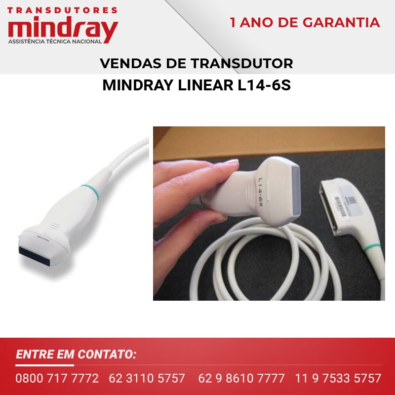 VENDAS DE TRANSDUTORES MINDRAY LINEAR L14 6S