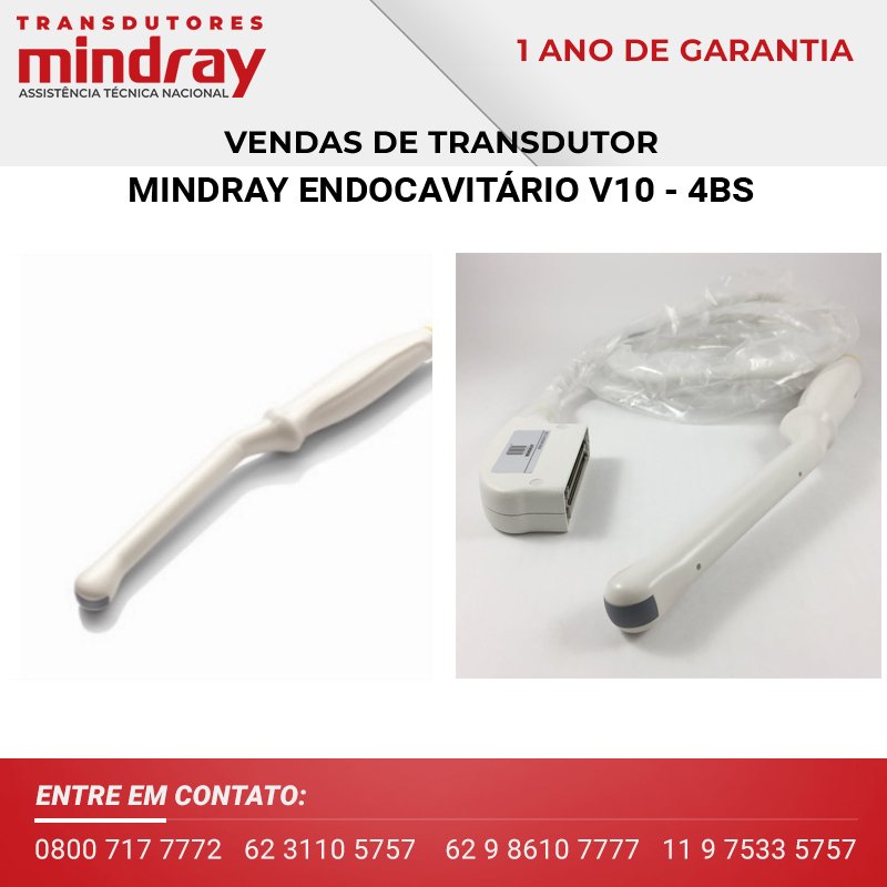 VENDAS TRANSDUTOR MINDRAY ENDOCAVITÁRIO V10 4BS