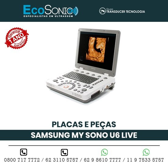 PLACAS PECAS ULTRASSOM PORTATIL SAMSUNG MEDISON MY SONO U6 LIVE