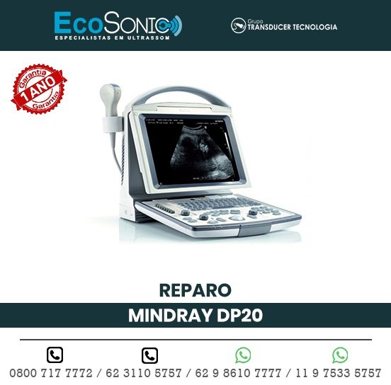 REPARO ULTRASSOM PORTATIL MINDRAY DP20