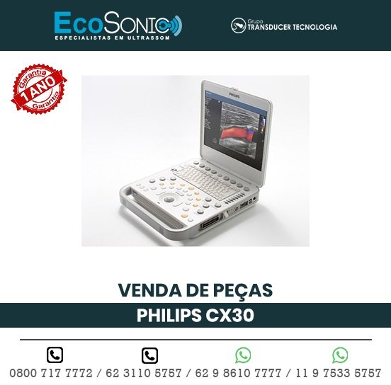 VENDA PECAS ULTRASSOM PORTATIL PHILIPS CX30