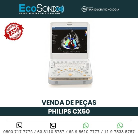 VENDA PECAS ULTRASSOM PORTATIL PHILIPS CX50