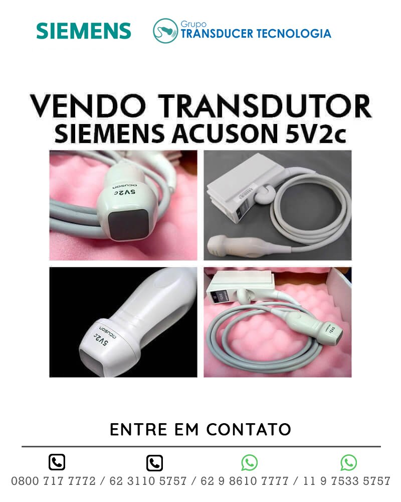 Vendo Transdutor Siemens Acuson Cardíaco 5V2C