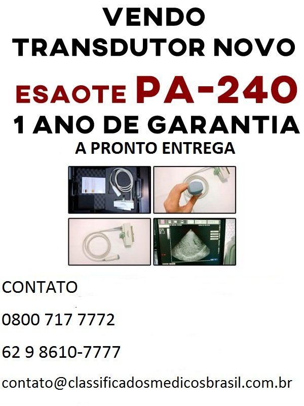 TRANSDUTOR ESAOTE PA 240 NOVO A PRONTO ENTREGA