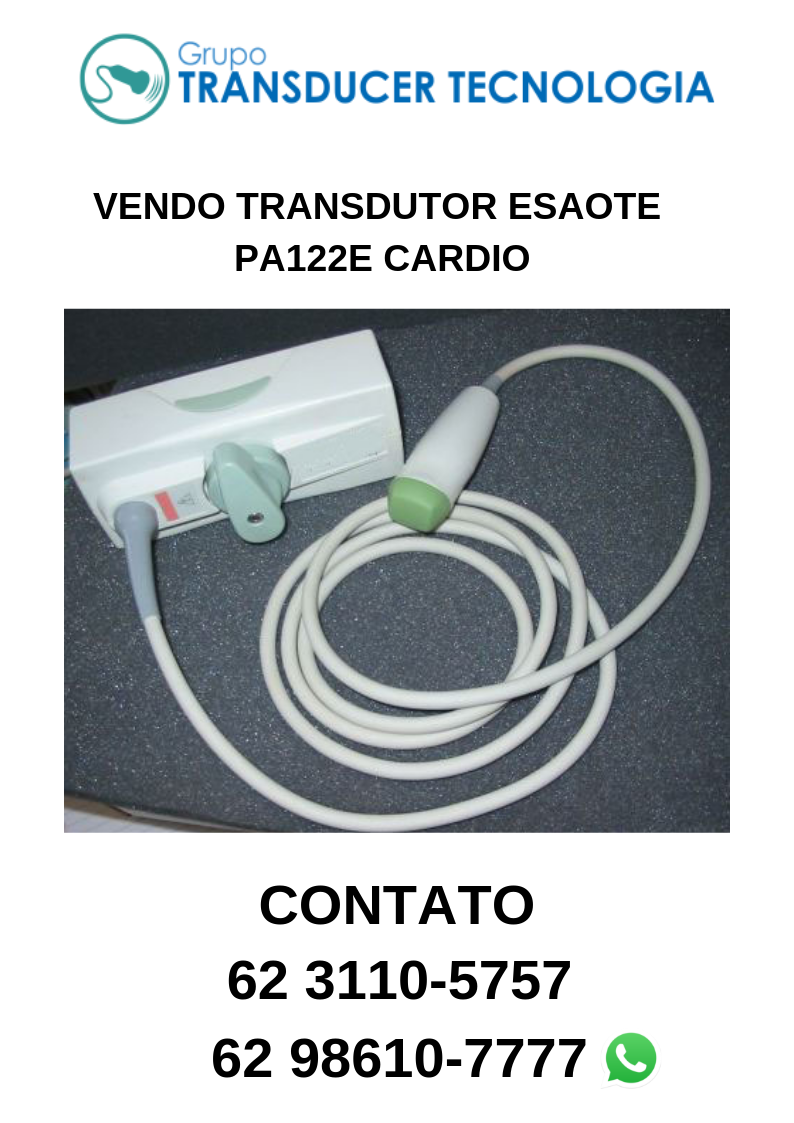 VENDO TRANSDUTOR ESAOTE PA122E CARDIO