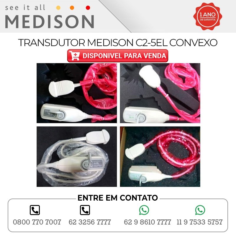 TRANSDUTOR MEDISON C2 5EL CONVEXO DISPONIBILIDADE